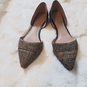 Madewell d'Orsay Flats Dotted Calf Hair Size 6
